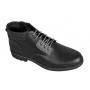 Ghete barbati casual, din piele naturala, cu siret, imblanite, negru, GKR Imperia - GKR65N